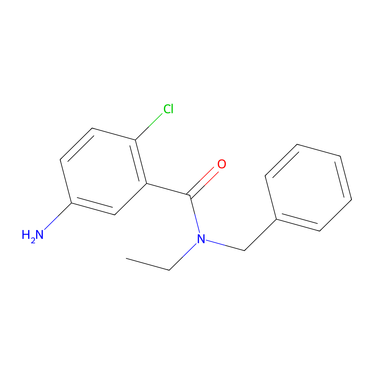 5-amino-N-benzyl-2-chloro-N-ethylbenzamide molecular structure, CAS 1018522-83-2