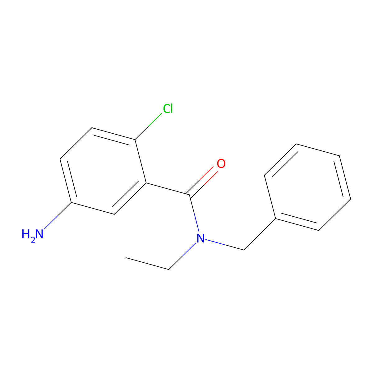 5-amino-N-benzyl-2-chloro-N-ethylbenzamide molecular structure, CAS 1018522-83-2