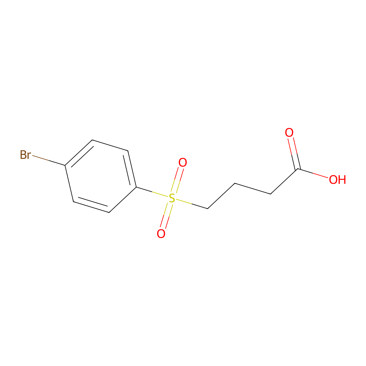 4-(4-Bromobenzenesulfonyl)butanoic acid molecular structure, CAS 1018522-96-7
