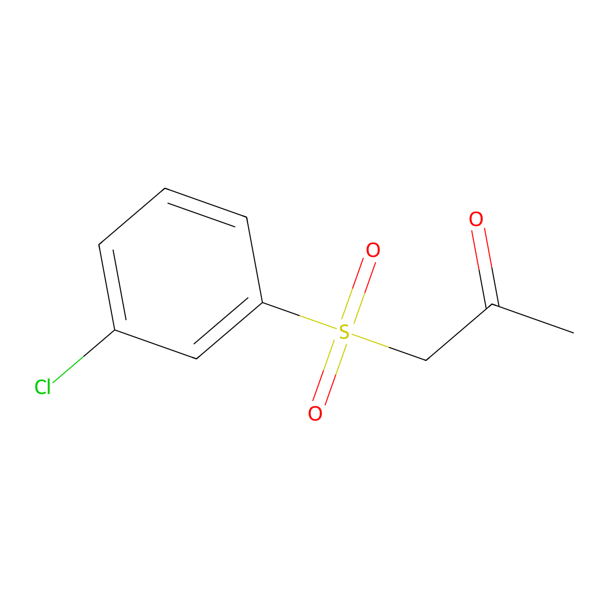 1-[(3-Chlorophenyl)sulfonyl]acetone molecular structure, CAS 1018523-99-3