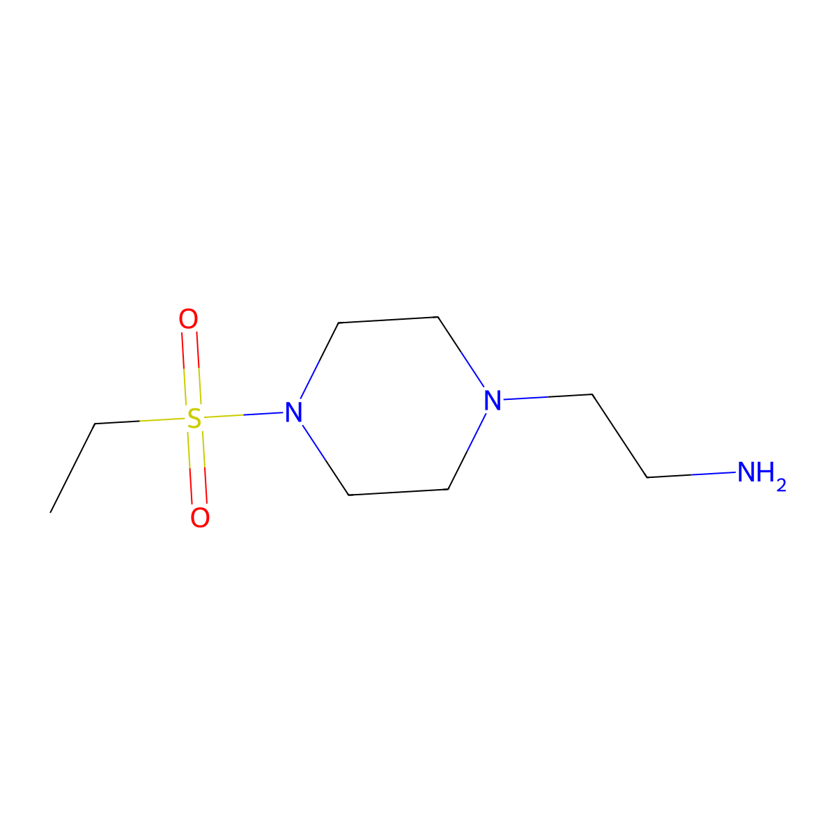 {2-[4-(Ethylsulfonyl)piperazin-1-yl]ethyl}amine molecular structure, CAS 1018527-64-4