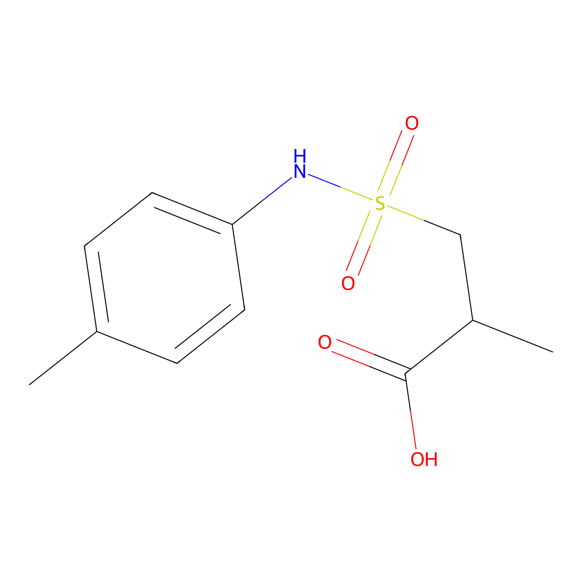 2-Methyl-3-[(4-methylphenyl)sulfamoyl]propanoic acid molecular structure, CAS 1018528-28-3