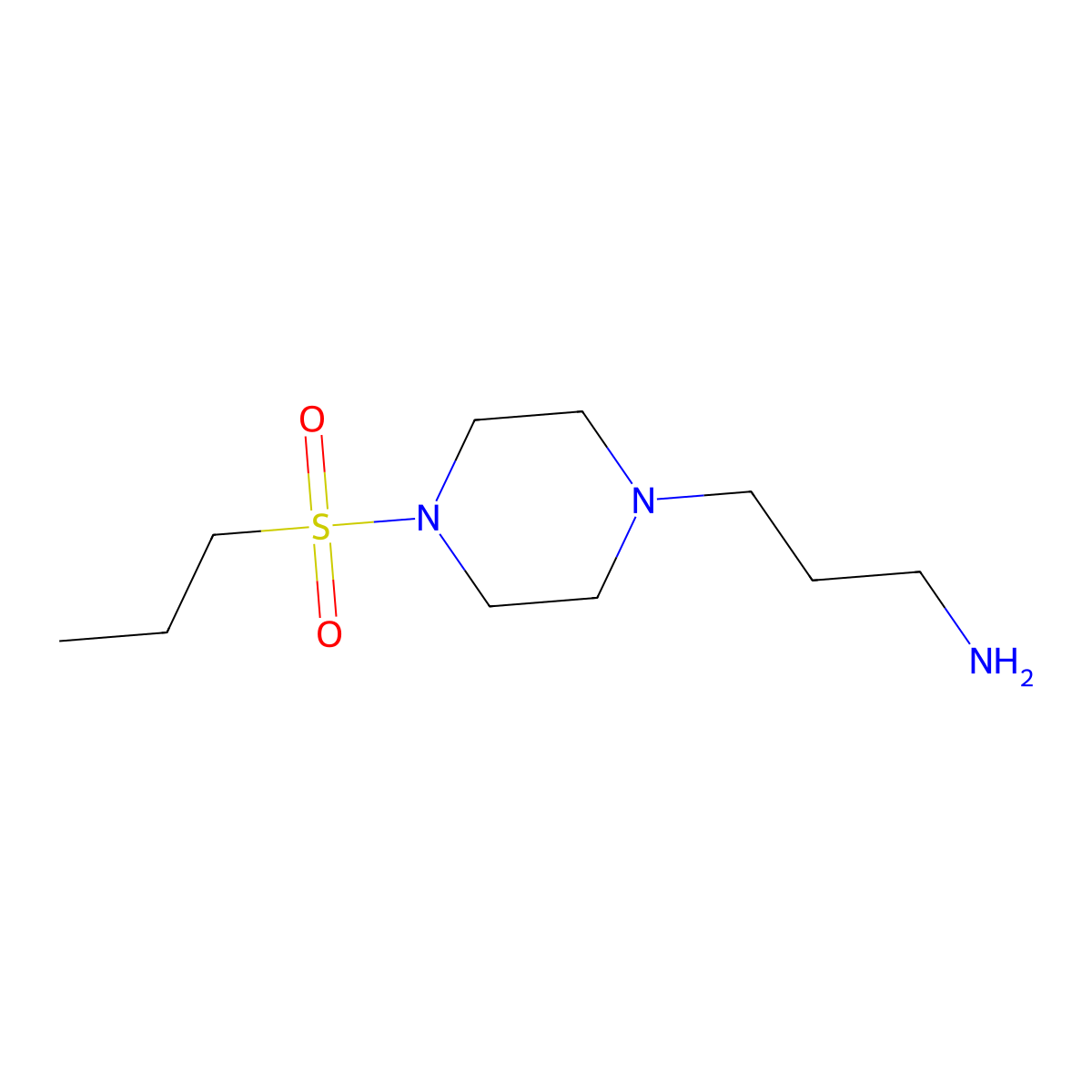 3-[4-(Propane-1-sulfonyl)piperazin-1-yl]propan-1-amine molecular structure, CAS 1018528-31-8