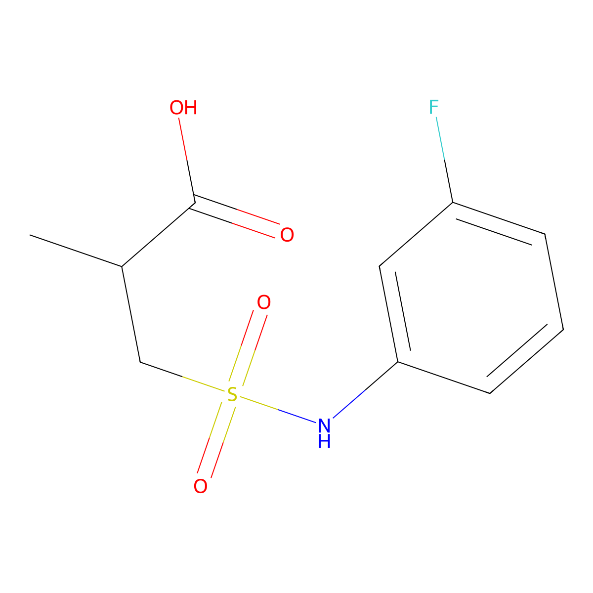 3-[(3-Fluoroanilino)sulfonyl]-2-methylpropanoic acid molecular structure, CAS 1018528-68-1