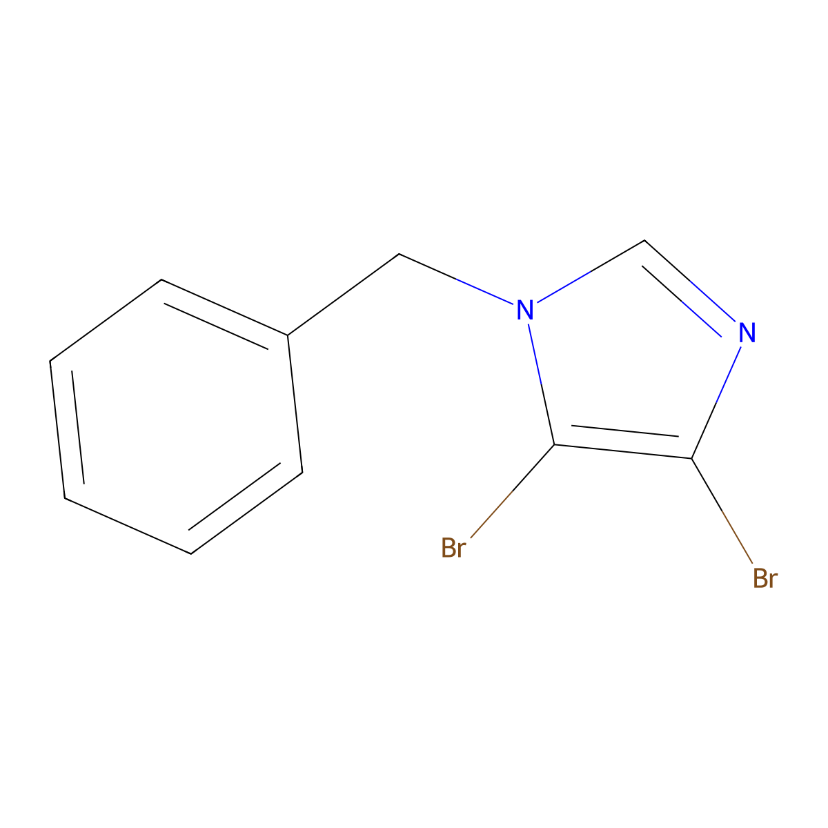1-benzyl-4,5-dibromo-1H-imidazole molecular structure, CAS 101853-78-5