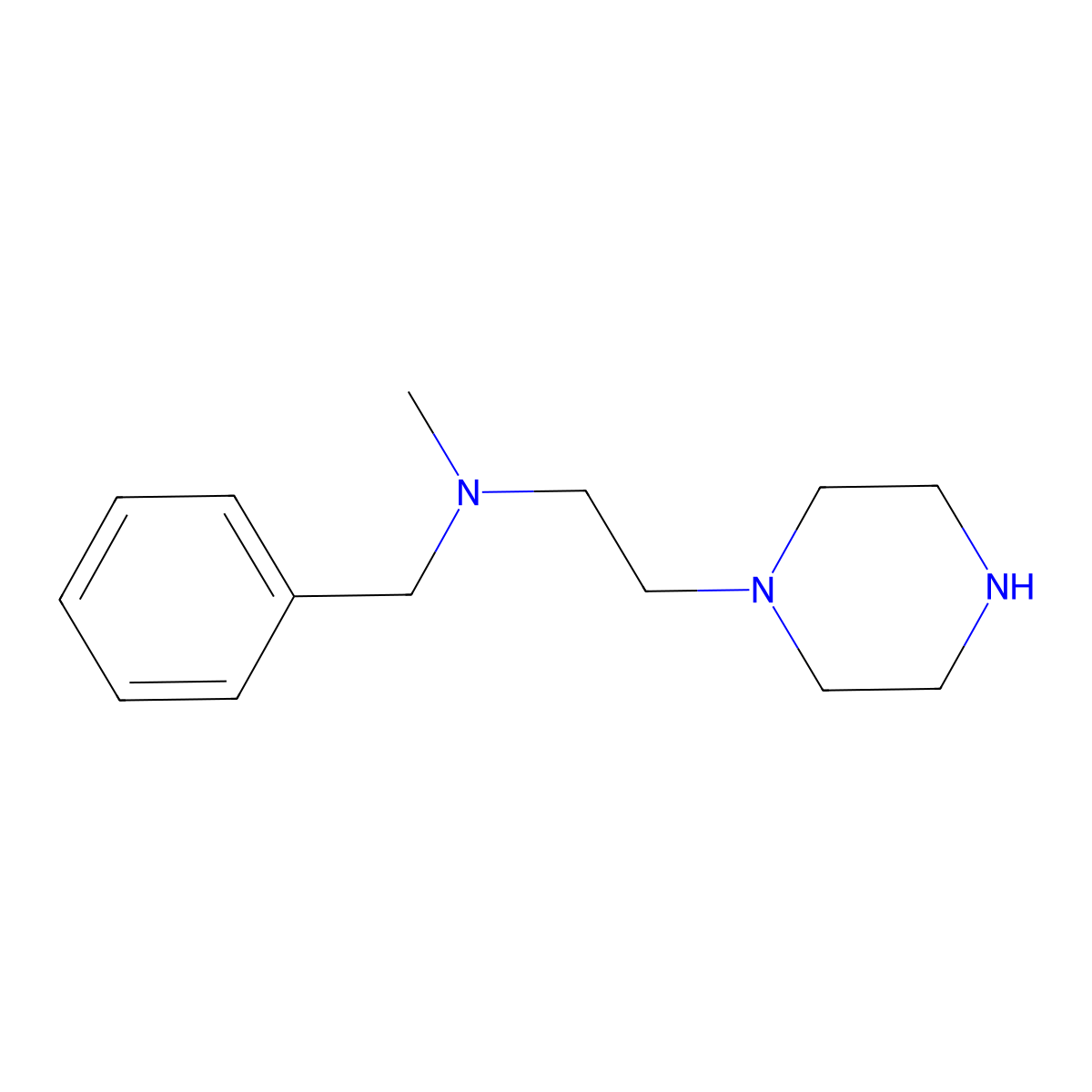 Benzyl(methyl)[2-(piperazin-1-yl)ethyl]amine molecular structure, CAS 1018545-42-0
