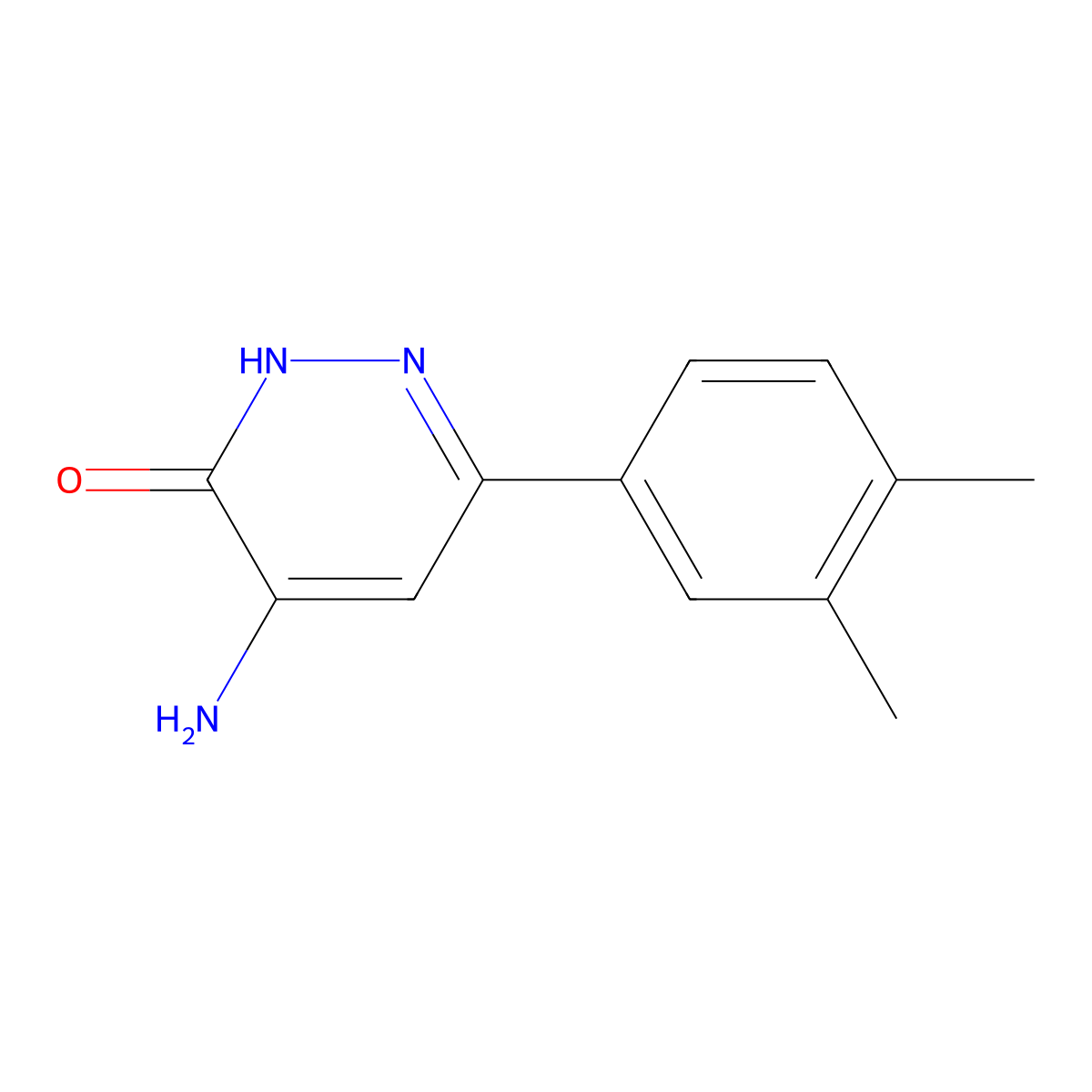 4-Amino-6-(3,4-dimethylphenyl)pyridazin-3-ol molecular structure, CAS 1018547-33-5