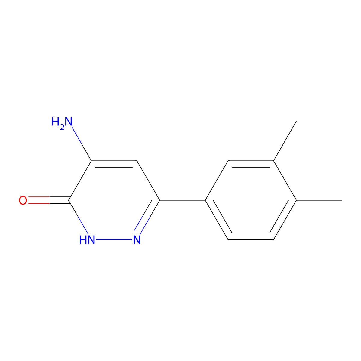 4-Amino-6-(3,4-dimethylphenyl)pyridazin-3-ol molecular structure, CAS 1018547-33-5