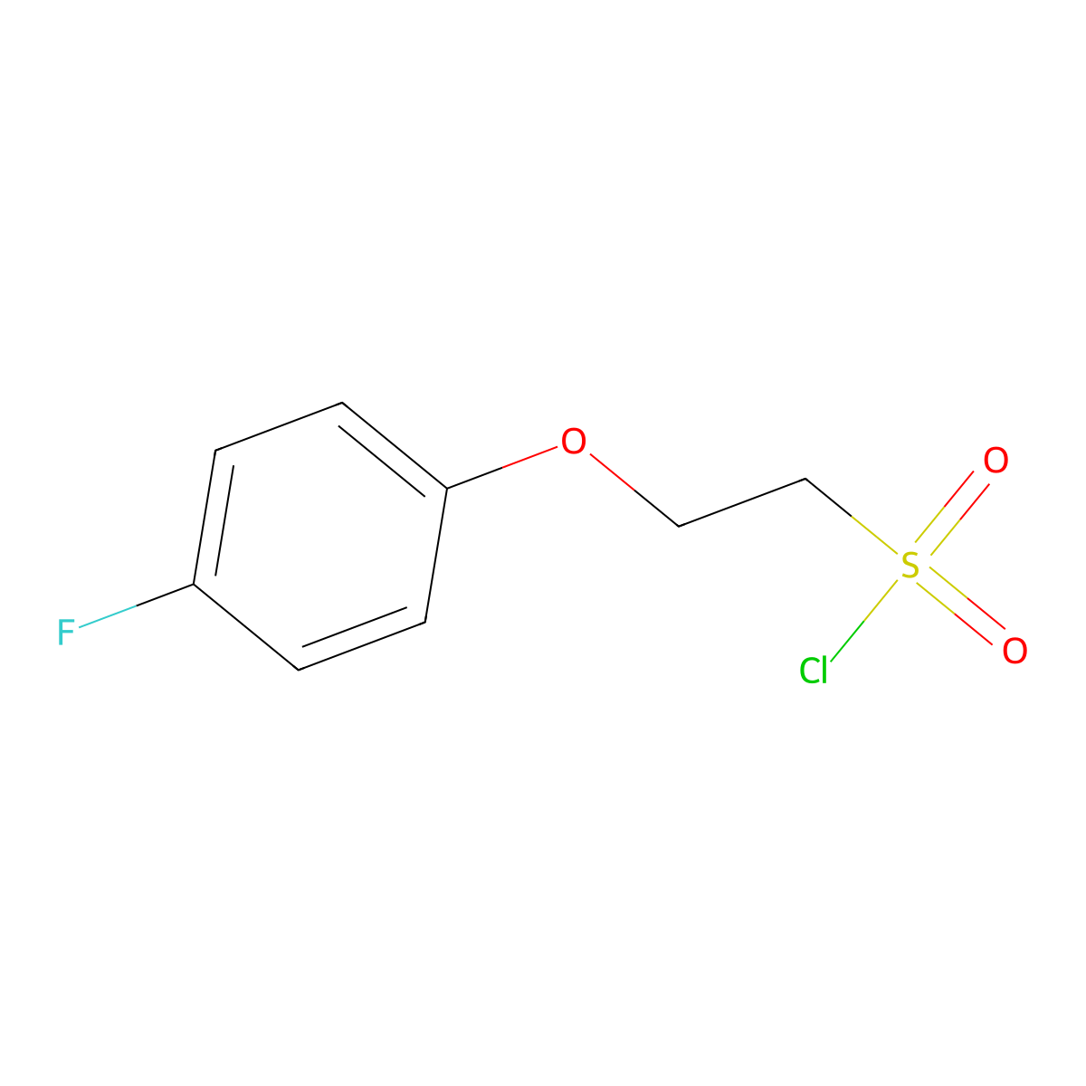 2-(4-Fluorophenoxy)ethane-1-sulfonyl chloride molecular structure, CAS 1018548-27-0