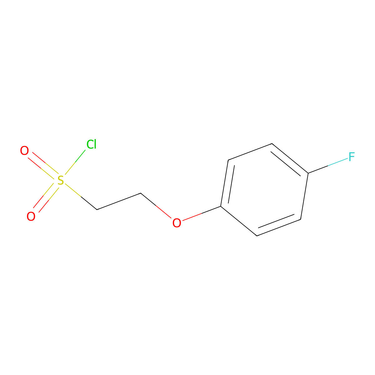 2-(4-Fluorophenoxy)ethane-1-sulfonyl chloride molecular structure, CAS 1018548-27-0