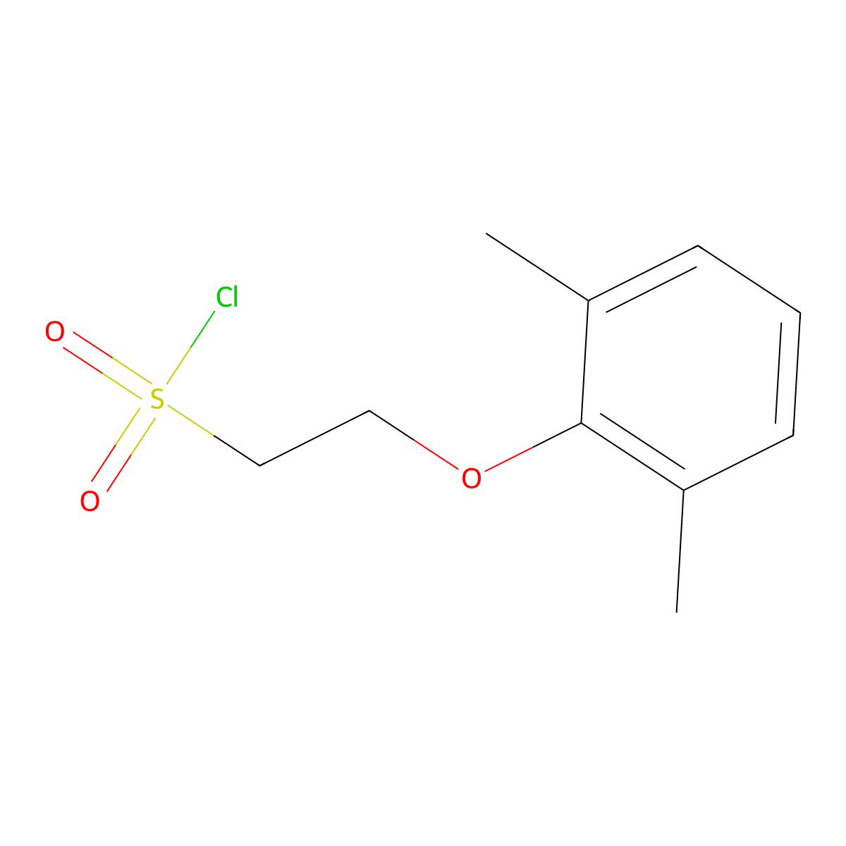 2-(2,6-Dimethylphenoxy)ethane-1-sulfonyl chloride molecular structure, CAS 1018548-31-6