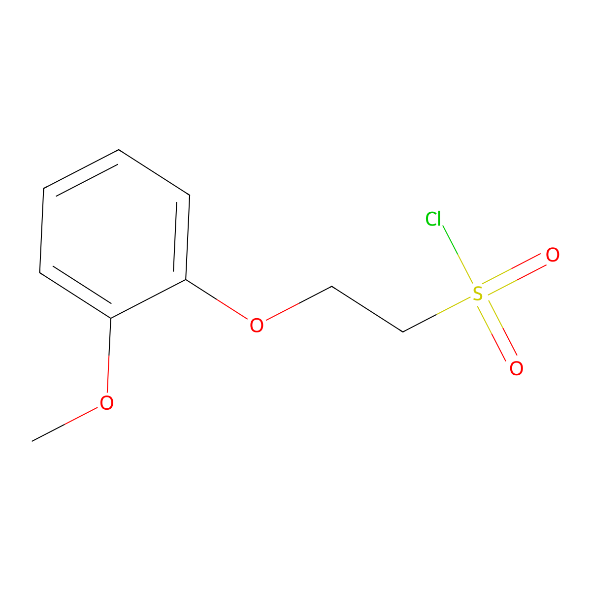 2-(2-Methoxyphenoxy)ethane-1-sulfonyl chloride molecular structure, CAS 1018548-39-4