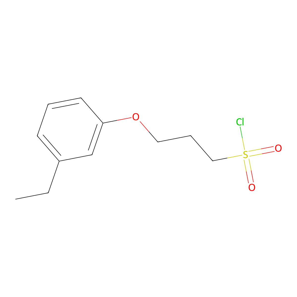 3-(3-Ethylphenoxy)propane-1-sulfonyl chloride molecular structure, CAS 1018548-89-4
