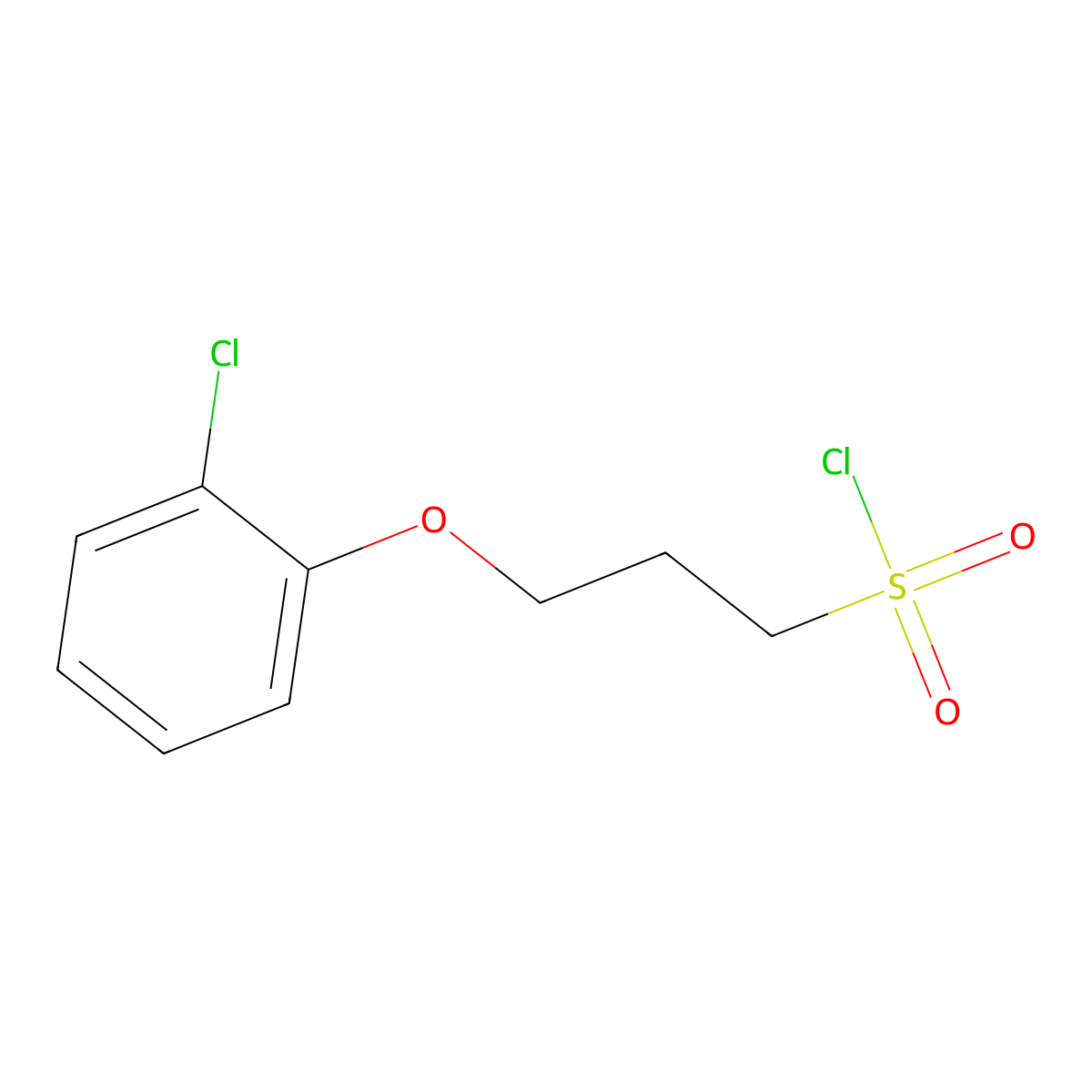 3-(2-Chlorophenoxy)propane-1-sulfonyl chloride molecular structure, CAS 1018548-93-0