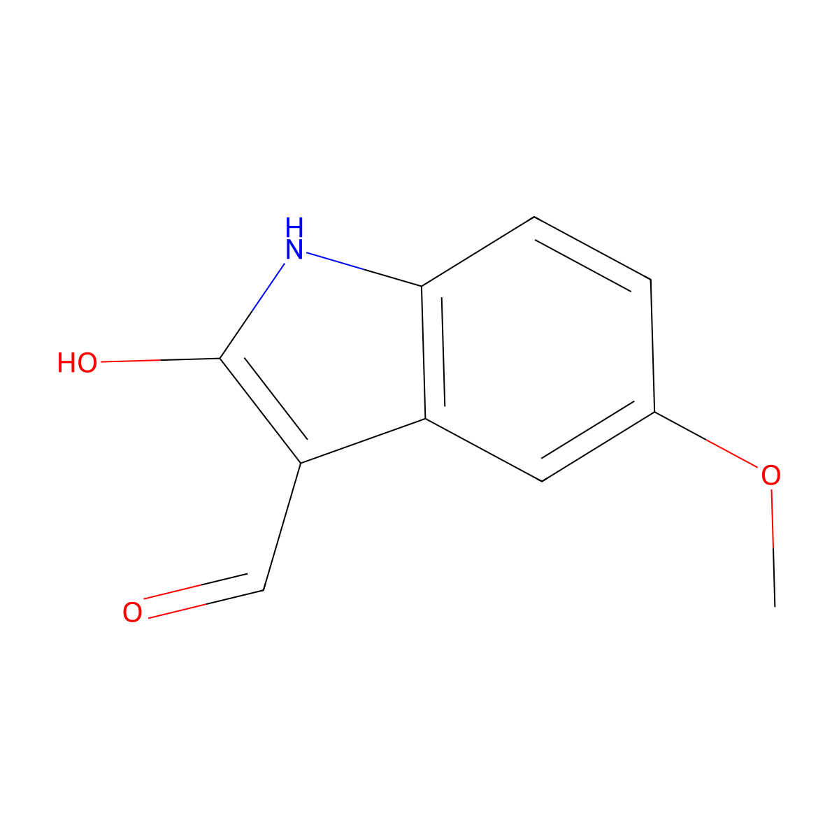 3-(Hydroxymethylene)-5-methoxyindolin-2-one molecular structure, CAS 1018549-00-2