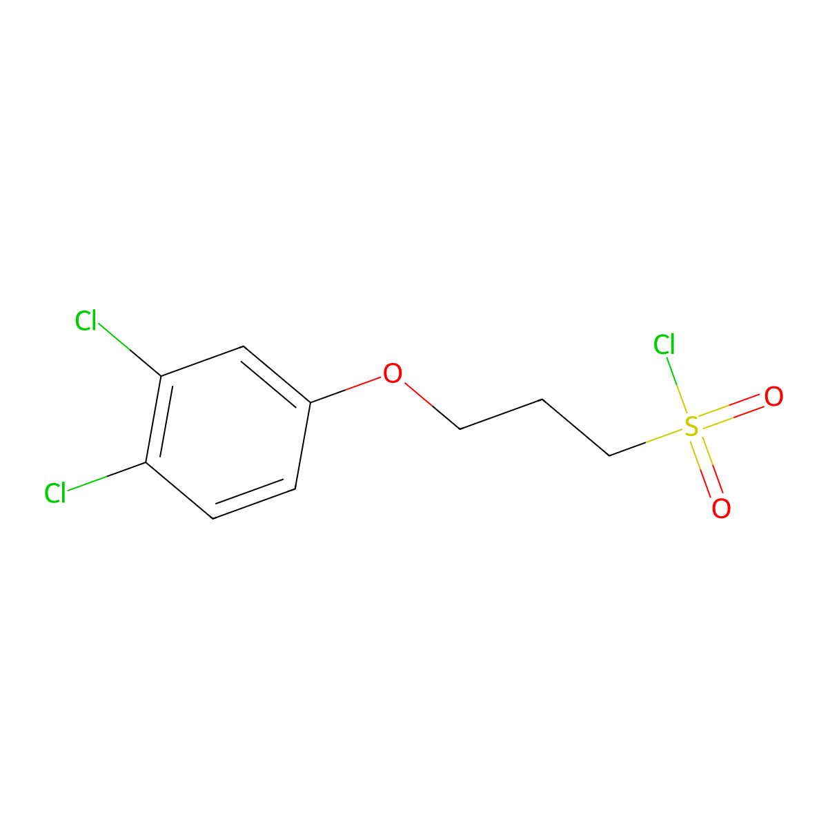 3-(3,4-Dichlorophenoxy)propane-1-sulfonyl chloride molecular structure, CAS 1018549-20-6
