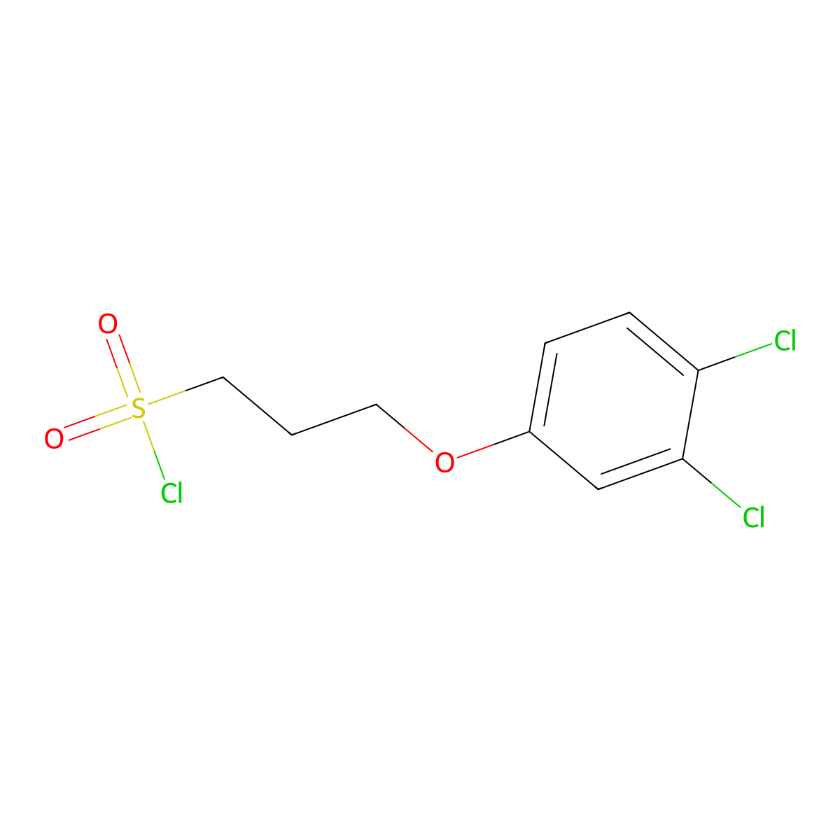 3-(3,4-Dichlorophenoxy)propane-1-sulfonyl chloride molecular structure, CAS 1018549-20-6