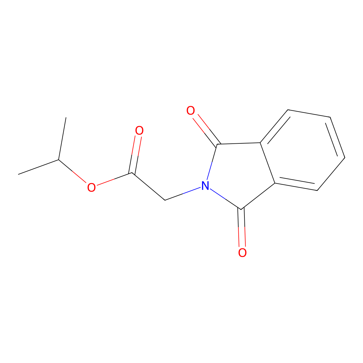 Propan-2-yl 2-(1,3-dioxoisoindol-2-yl)acetate molecular structure, CAS 101855-37-2