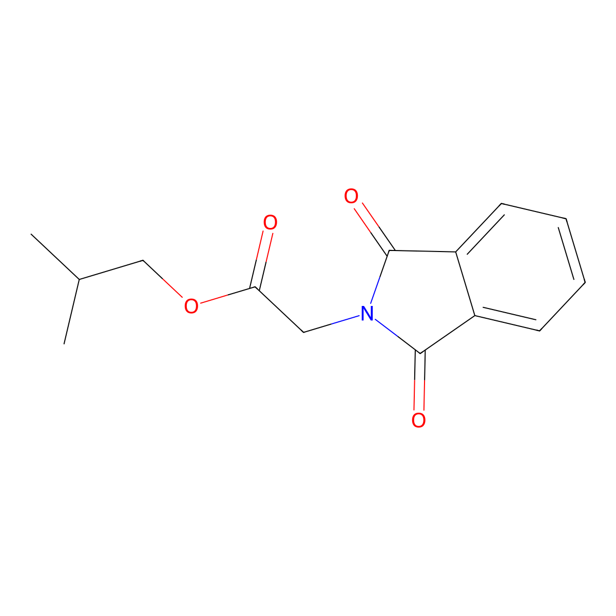 2-methylpropyl (1,3-dioxo-1,3-dihydro-2H-isoindol-2-yl)acetate molecular structure, CAS 101855-38-3