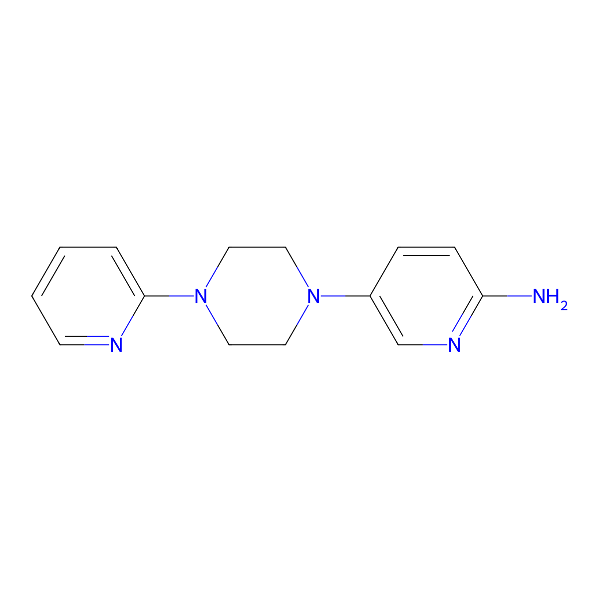 5-[4-(Pyridin-2-yl)piperazin-1-yl]pyridin-2-amine molecular structure, CAS 1018556-61-0