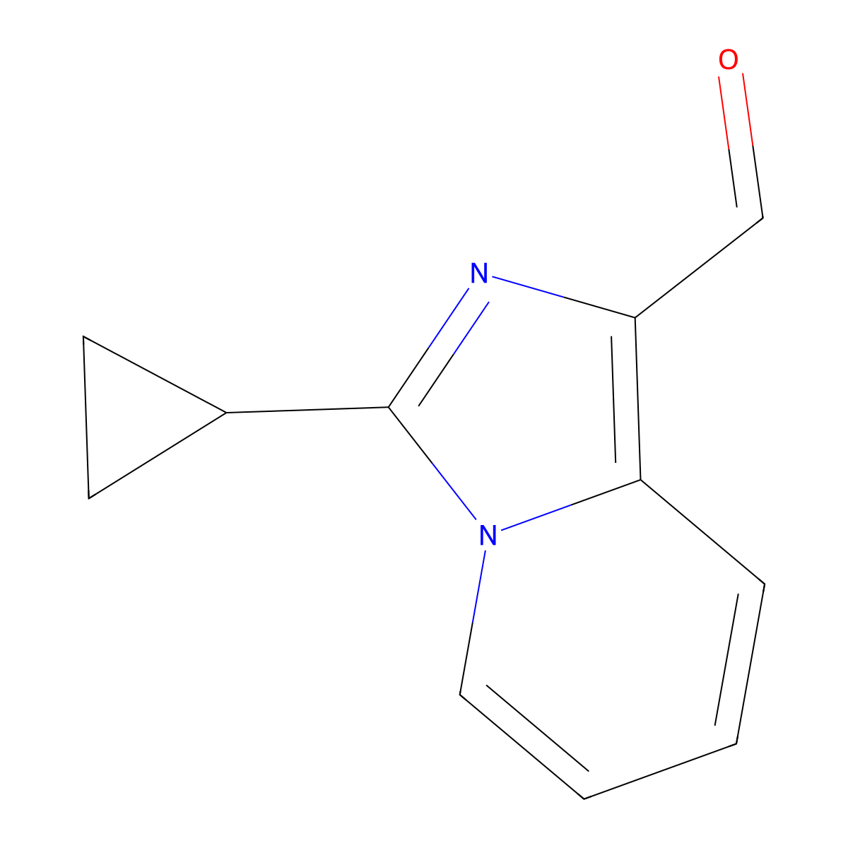 3-Cyclopropylimidazo[1,5-a]pyridine-1-carbaldehyde molecular structure, CAS 1018556-78-9