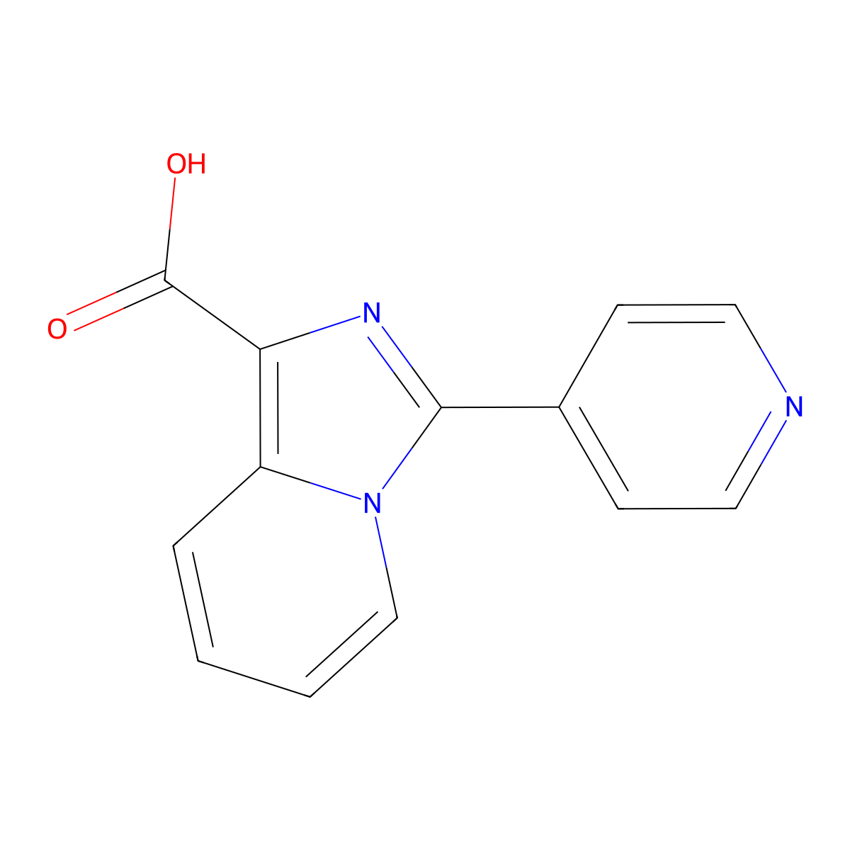 3-(Pyridin-4-yl)imidazo[1,5-a]pyridine-1-carboxylic acid molecular structure, CAS 1018557-11-3