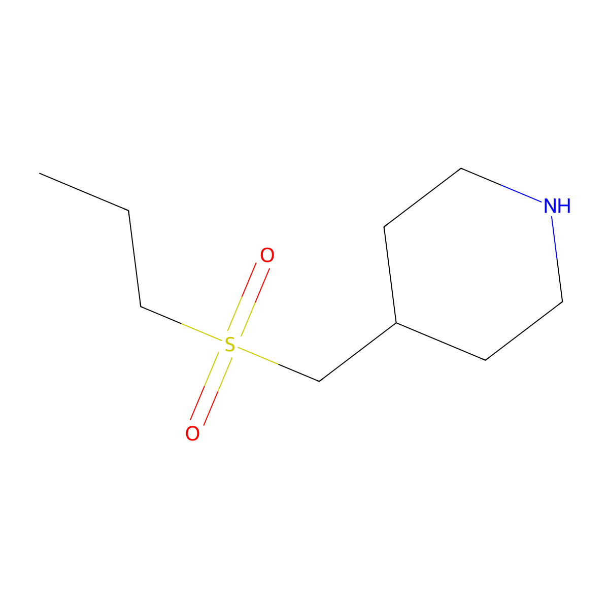 4-((Propylsulfonyl)methyl)piperidine molecular structure, CAS 1018557-32-8
