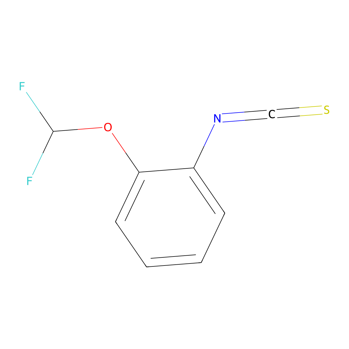 2-(Difluoromethoxy)phenyl isothiocyanate molecular structure, CAS 101856-90-0