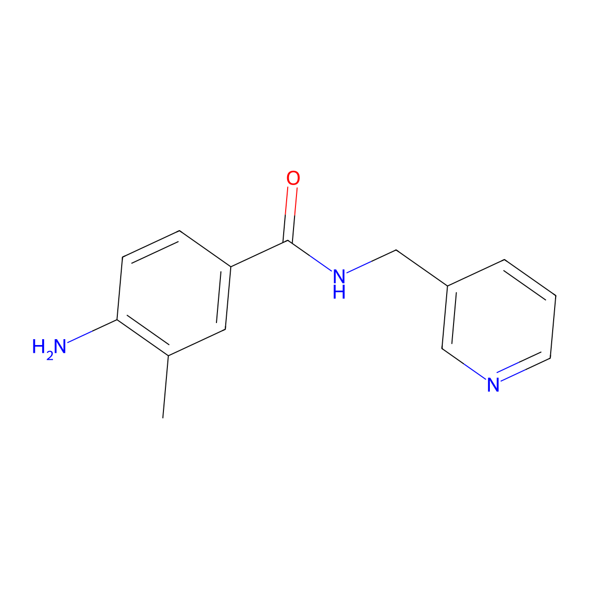 4-Amino-3-methyl-N-(3-pyridylmethyl)benzamide molecular structure, CAS 1018564-07-2