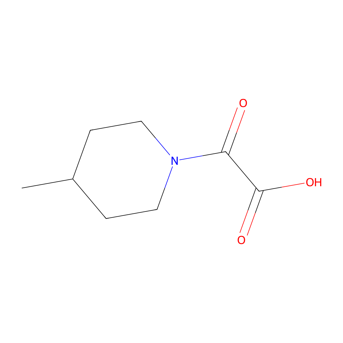 2-(4-Methylpiperidin-1-yl)-2-oxoacetic acid molecular structure, CAS 1018565-49-5