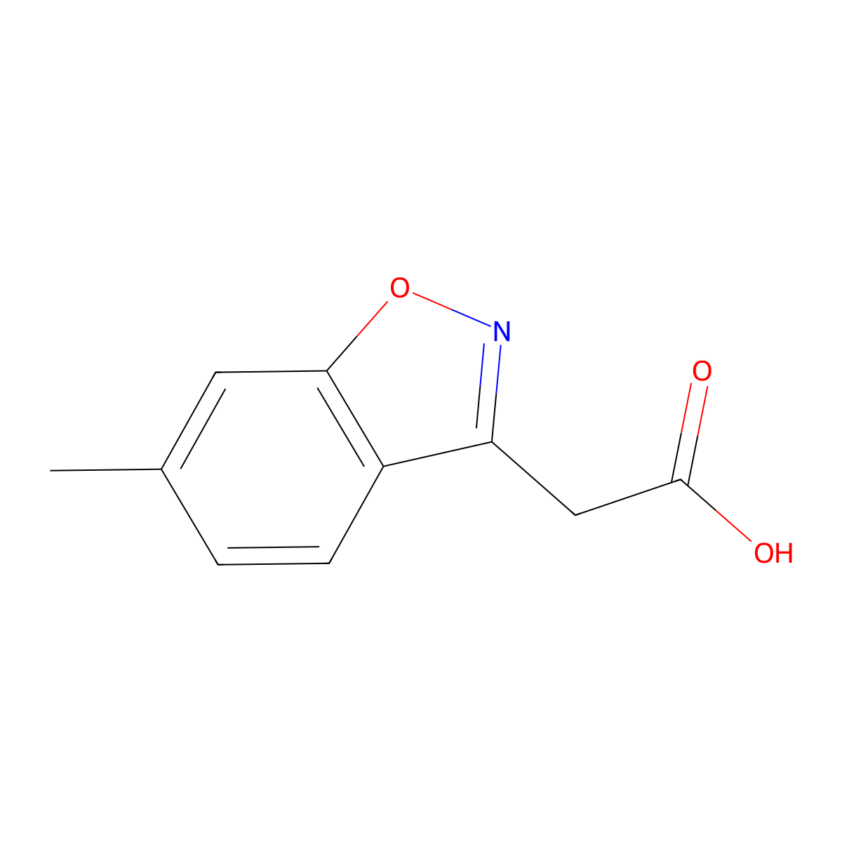2-(6-Methylbenzo[d]isoxazol-3-yl)acetic acid molecular structure, CAS 1018566-65-8