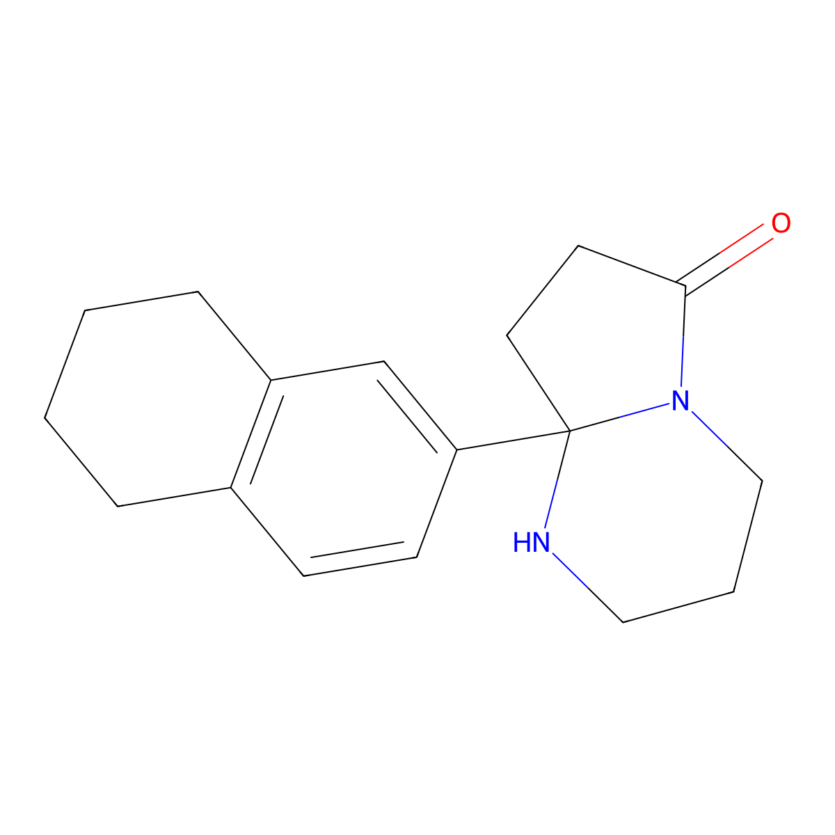 8a-(5,6,7,8-Tetrahydronaphthalen-2-yl)-octahydropyrrolo[1,2-a]pyrimidin-6-one molecular structure, CAS 1018568-05-2