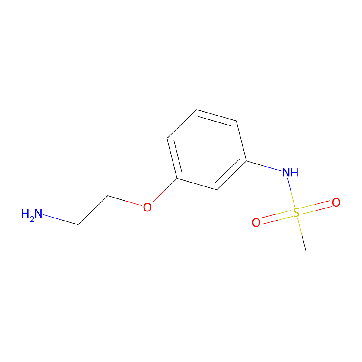 N-[3-(2-aminoethoxy)phenyl]methanesulfonamide molecular structure, CAS 1018569-96-4