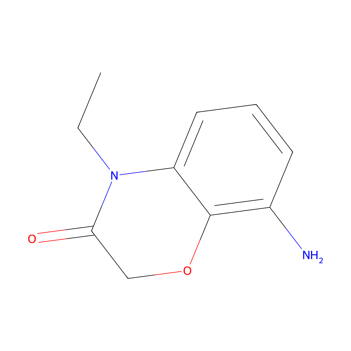 8-Amino-4-ethyl-2H-1,4-benzoxazin-3(4H)-one molecular structure, CAS 1018570-11-0