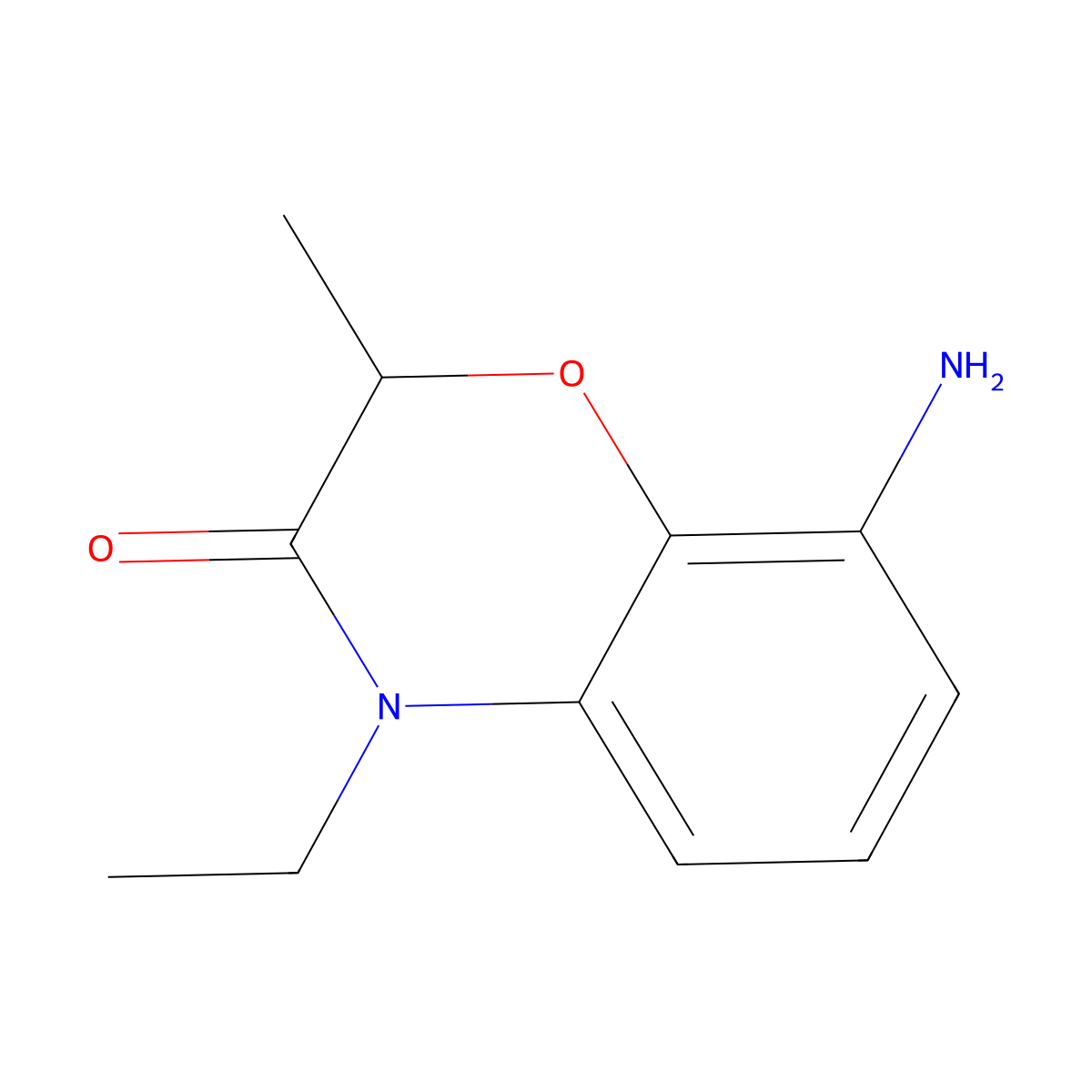 8-Amino-4-ethyl-2-methyl-2H-1,4-benzoxazin-3(4H)-one molecular structure, CAS 1018570-48-3