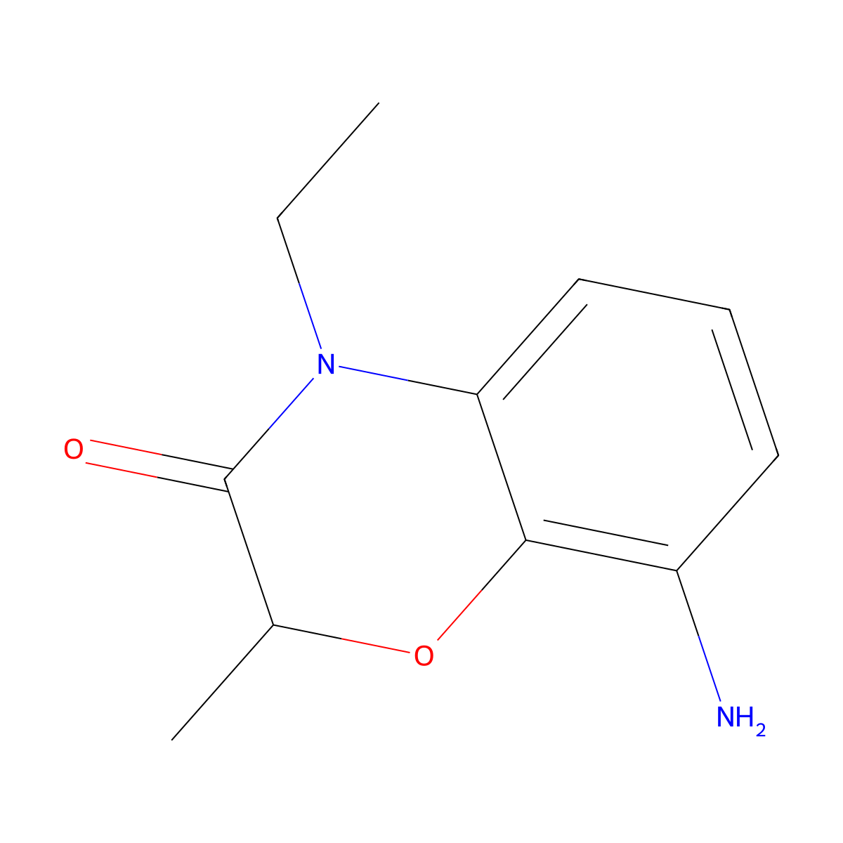 8-Amino-4-ethyl-2-methyl-2H-1,4-benzoxazin-3(4H)-one molecular structure, CAS 1018570-48-3