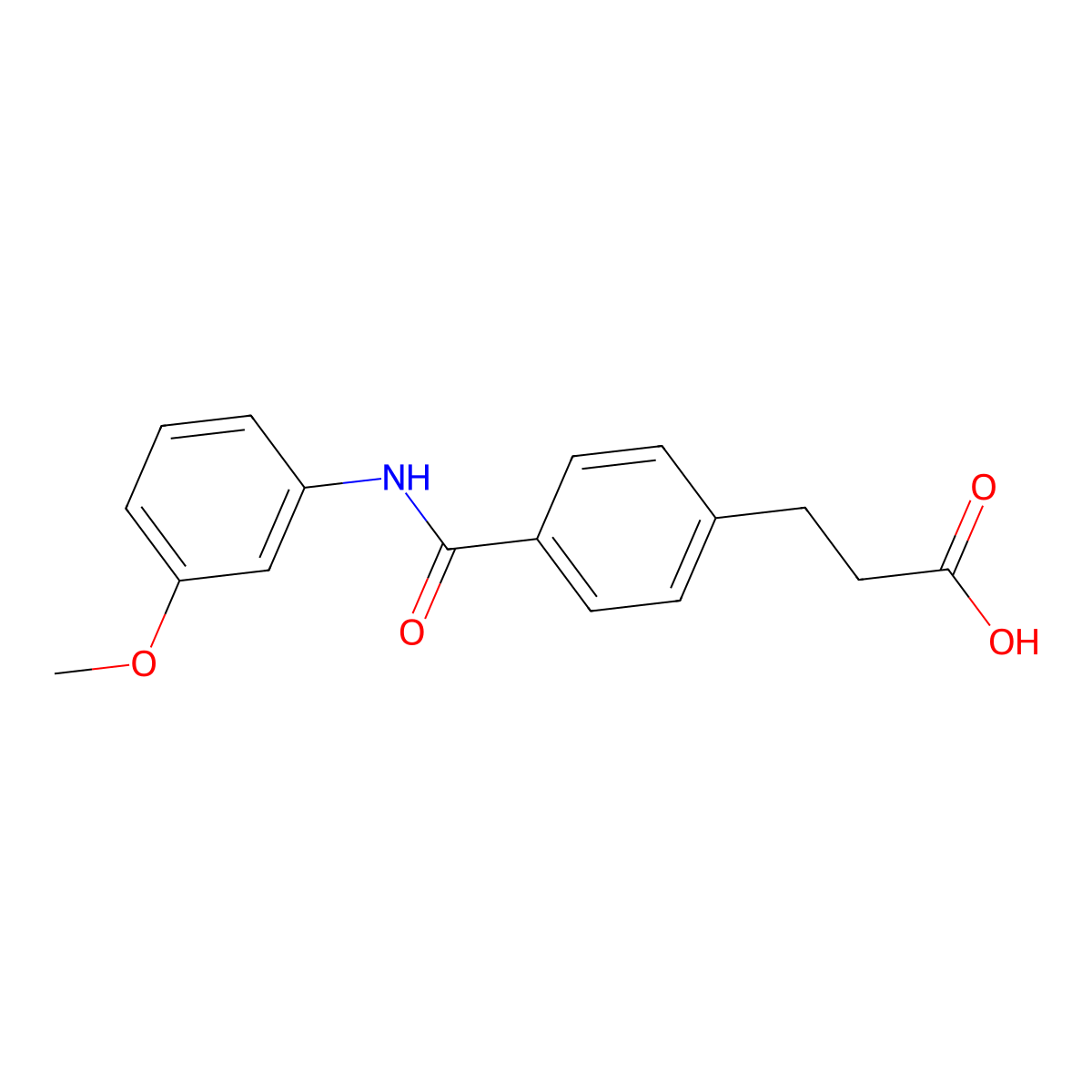 3-{4-[(3-Methoxyphenyl)carbamoyl]phenyl}propanoic acid molecular structure, CAS 1018574-75-8