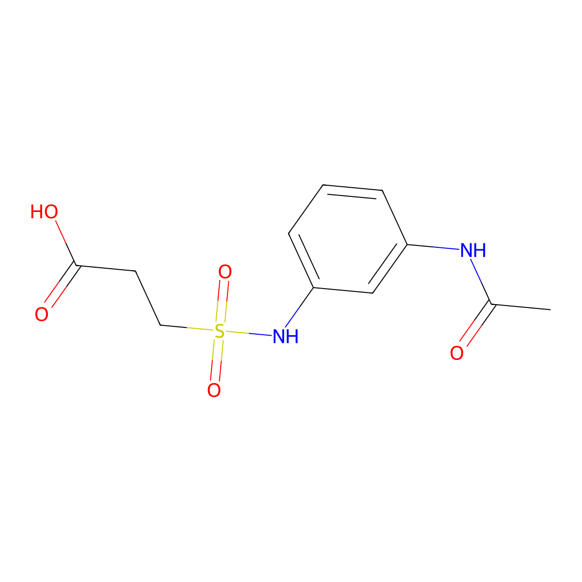3-[(3-Acetamidophenyl)sulfamoyl]propanoic acid molecular structure, CAS 1018576-49-2