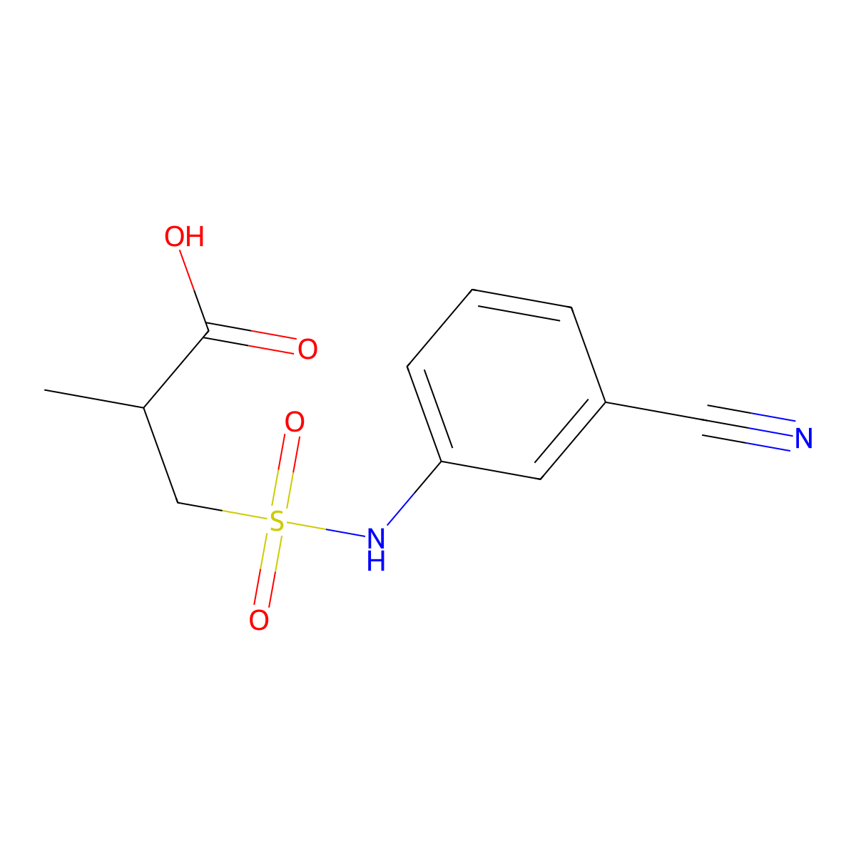 3-[(3-Cyanoanilino)sulfonyl]-2-methylpropanoic acid molecular structure, CAS 1018577-95-1