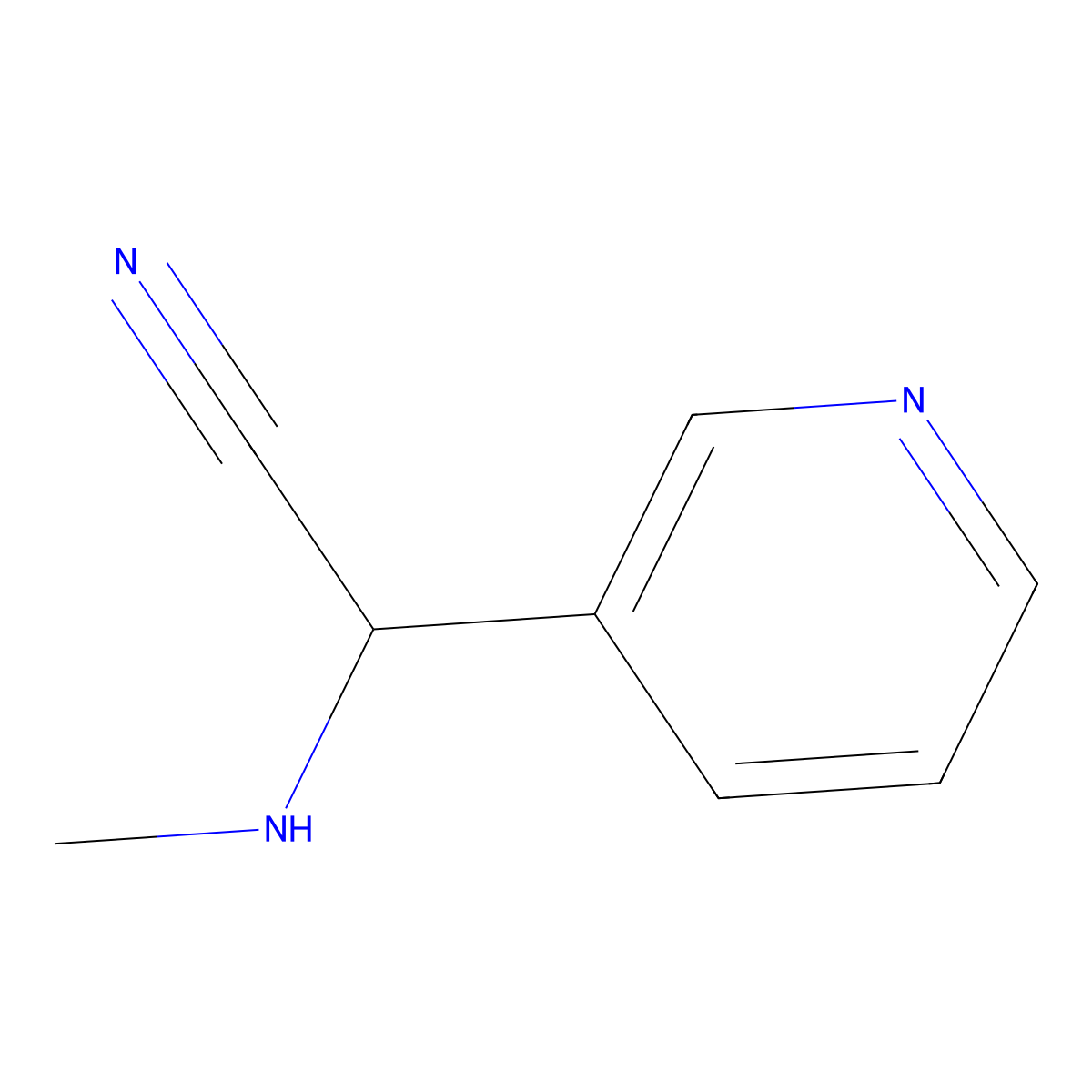 2-(Methylamino)-2-(pyridin-3-yl)acetonitrile molecular structure, CAS 1018580-00-1