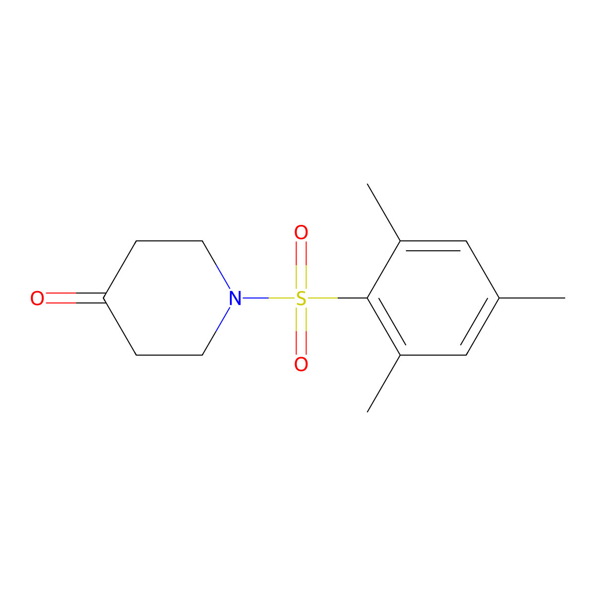 1-(Mesitylsulfonyl)piperidin-4-one molecular structure, CAS 1018581-09-3