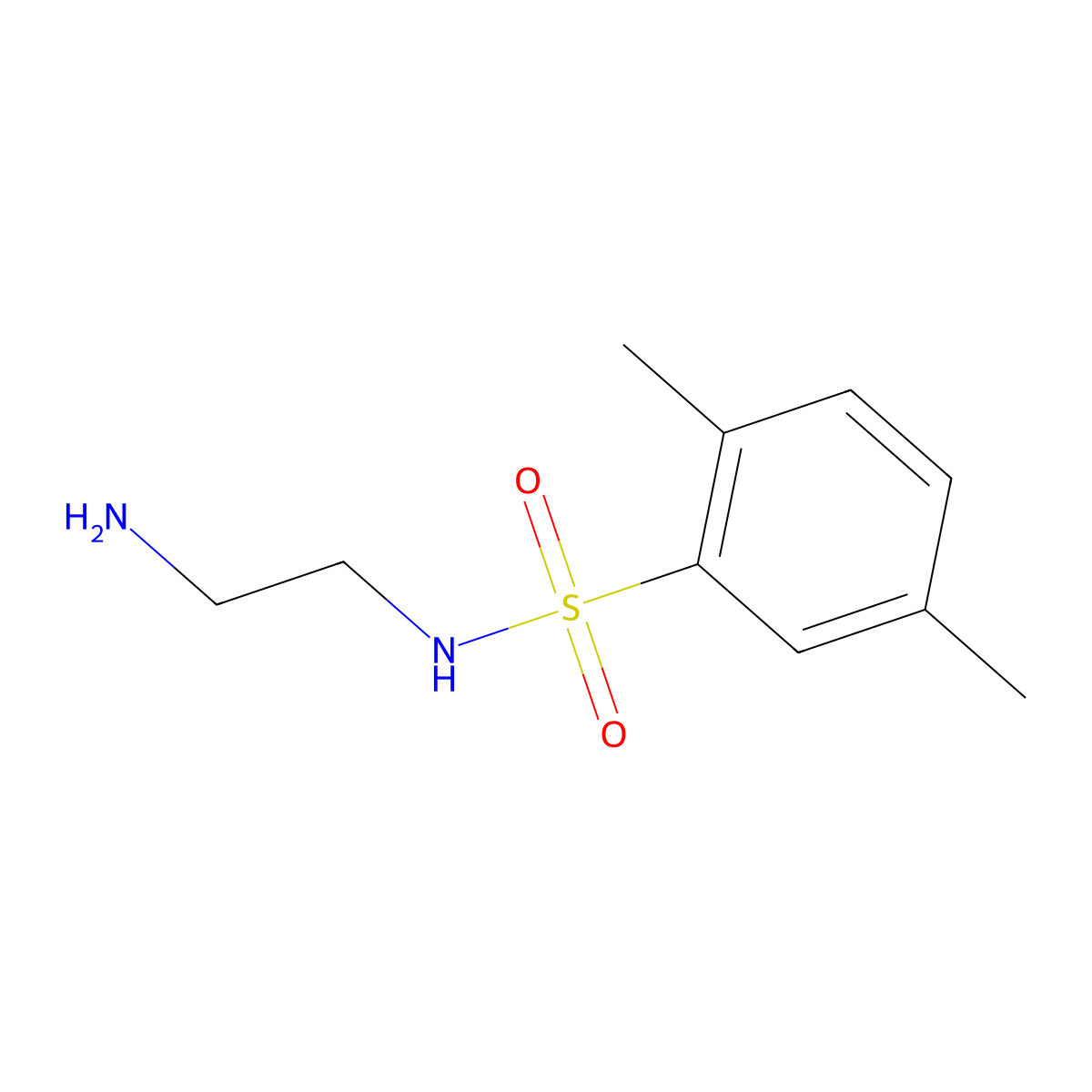 N-(2-Aminoethyl)-2,5-dimethylbenzene-1-sulfonamide molecular structure, CAS 1018582-33-6