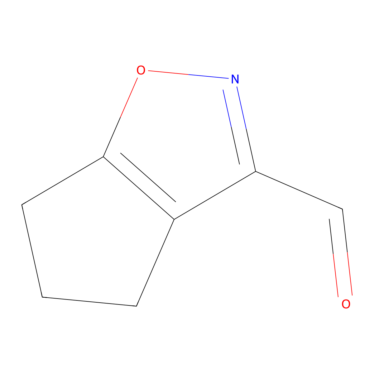 4H,5H,6H-cyclopenta(d)(1,2)oxazole-3-carbaldehyde molecular structure, CAS 1018584-65-0