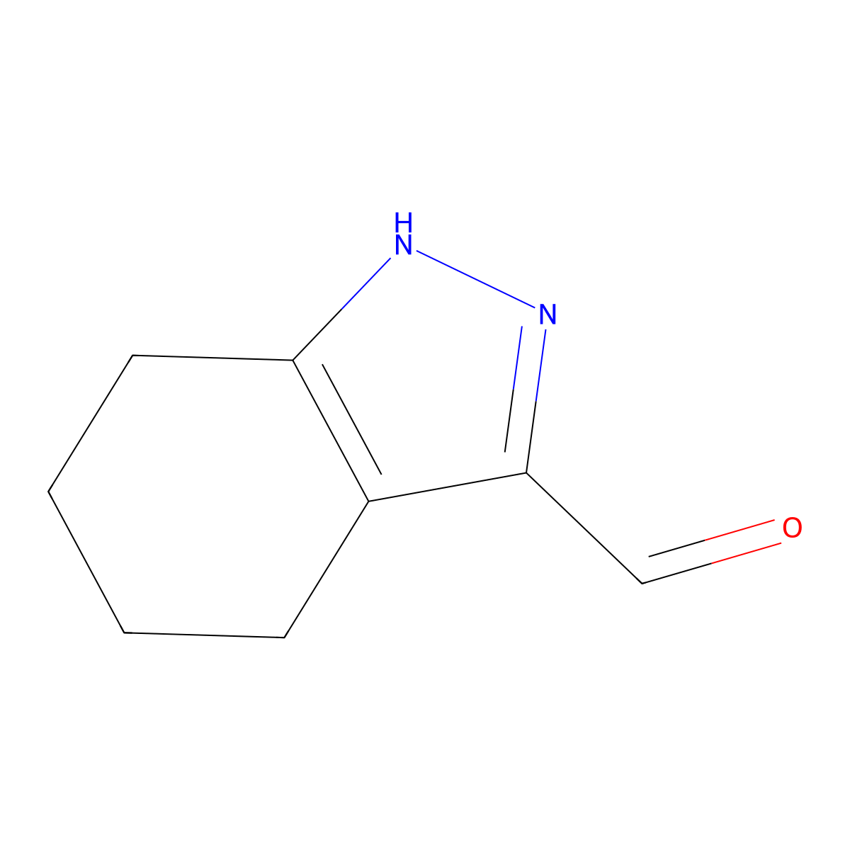 4,5,6,7-tetrahydro-1H-indazole-3-carbaldehyde molecular structure, CAS 1018584-81-0