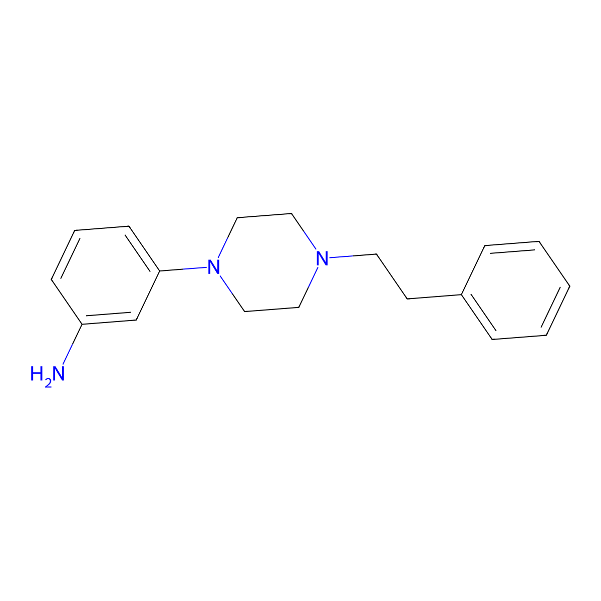 3-(4-(2-Phenylethyl)piperazin-1-yl)aniline molecular structure, CAS 1018587-33-1