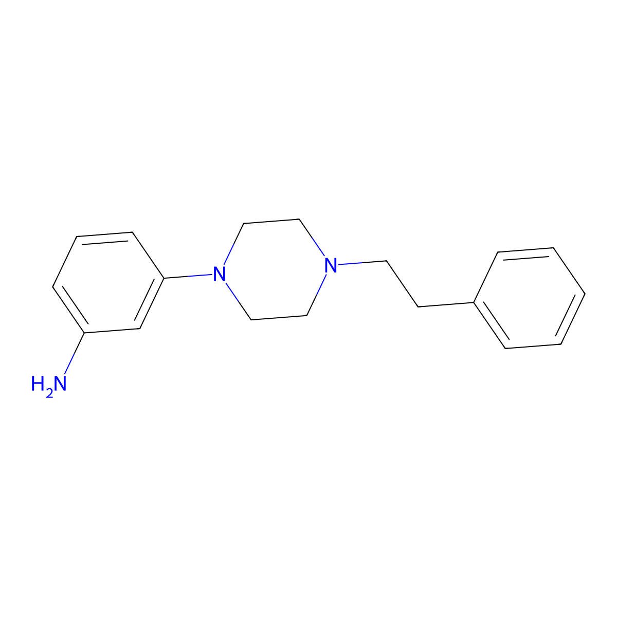 3-(4-(2-Phenylethyl)piperazin-1-yl)aniline molecular structure, CAS 1018587-33-1