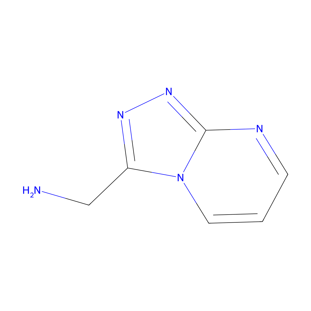 [1,2,4]Triazolo[4,3-a]pyrimidin-3-ylmethanamine molecular structure, CAS 1018588-47-0