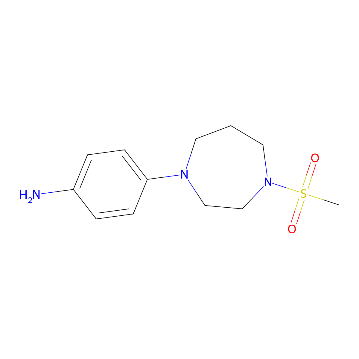 4-(4-Methanesulfonyl-1,4-diazepan-1-yl)aniline molecular structure, CAS 1018592-95-4