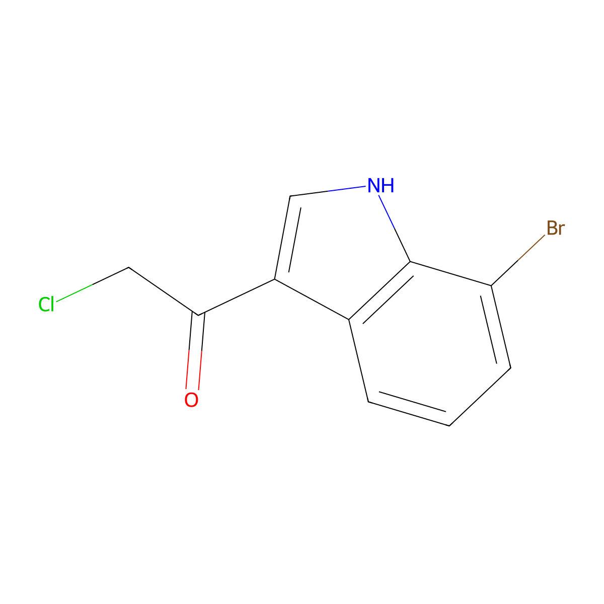 1-(7-bromo-1H-indol-3-yl)-2-chloroethan-1-one molecular structure, CAS 1018593-32-2