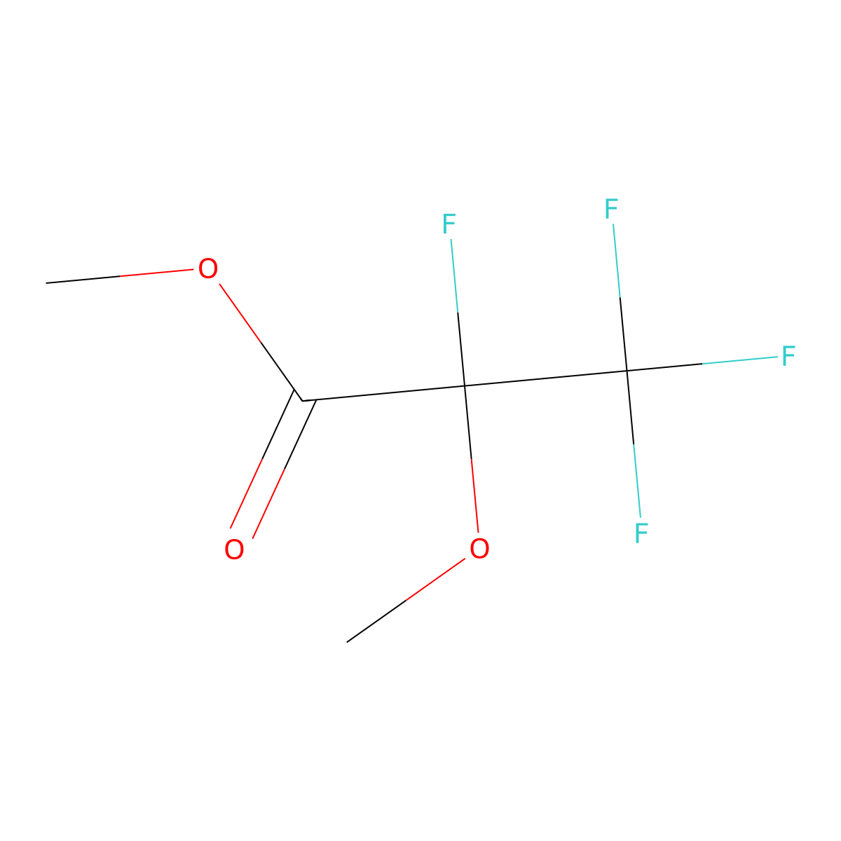 Methyl 2-methoxytetrafluoropropionate molecular structure, CAS 10186-63-7